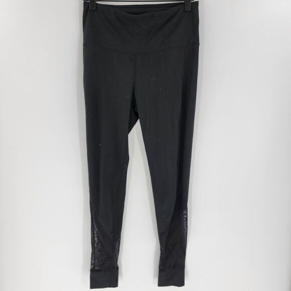 Mono b black leggings mesh calf small gym workout high waisted - Picture 1 of 5